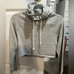 H&M cropped grey hoodie - XS